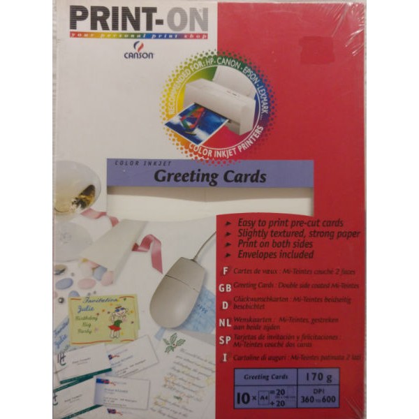 Ευχετήριες κάρτες Canson 170g