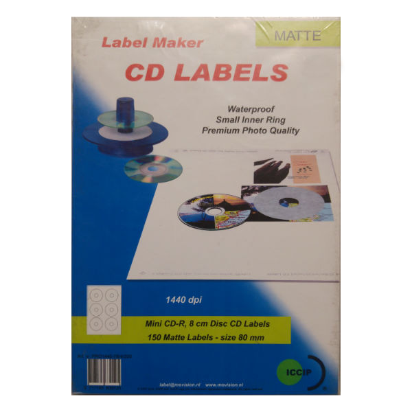 Ετικέτες αδιάβροχες για mini CD, 8cm disks