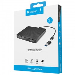 Sandberg USB-C/A DVD Drive 136-62