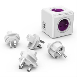 Allocacoc PowerCube ReWirable USB + 4x plugs Purple